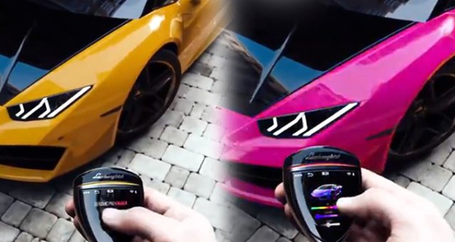 Lamborghiniden Yepyeni Bir Özellik! Otomobiller Tek Tuşla Renk Değiştirecek